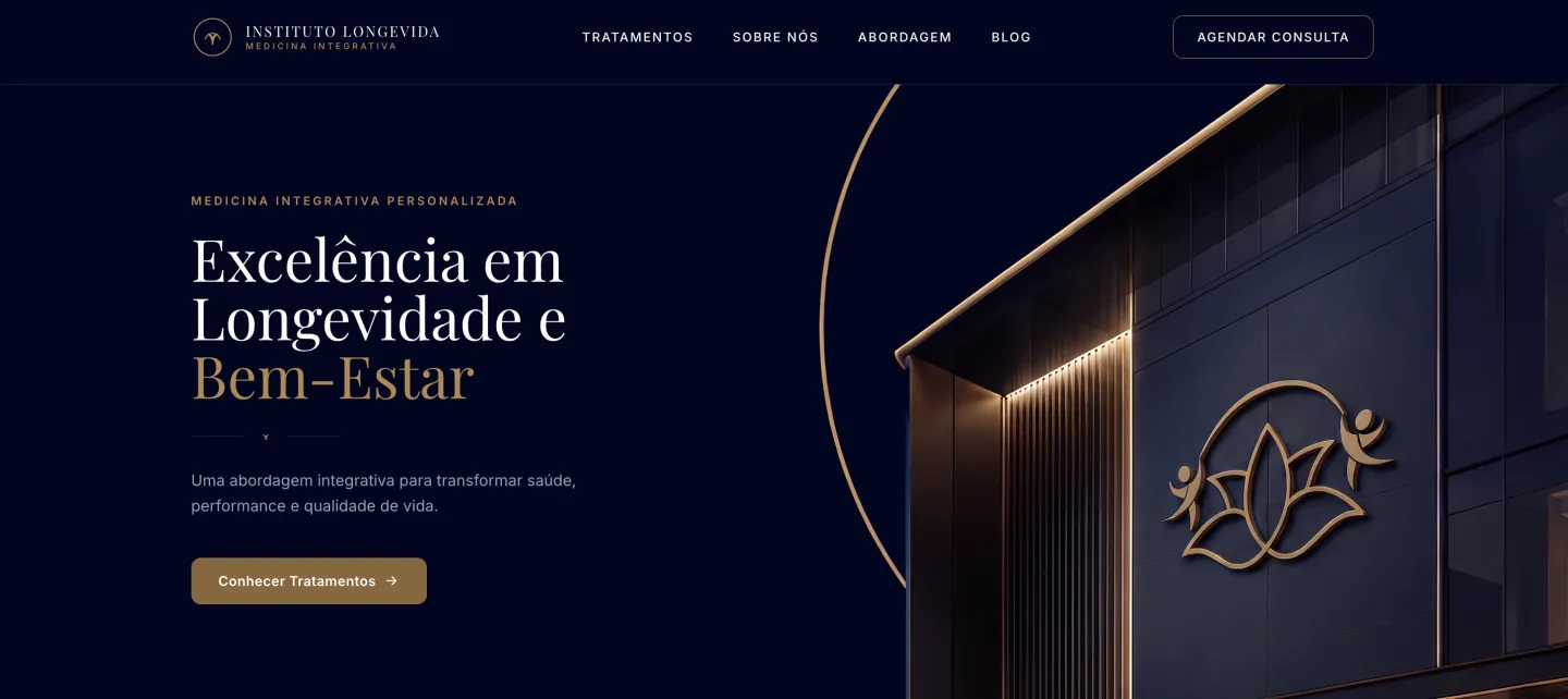 Preview do site Instituto Longevida