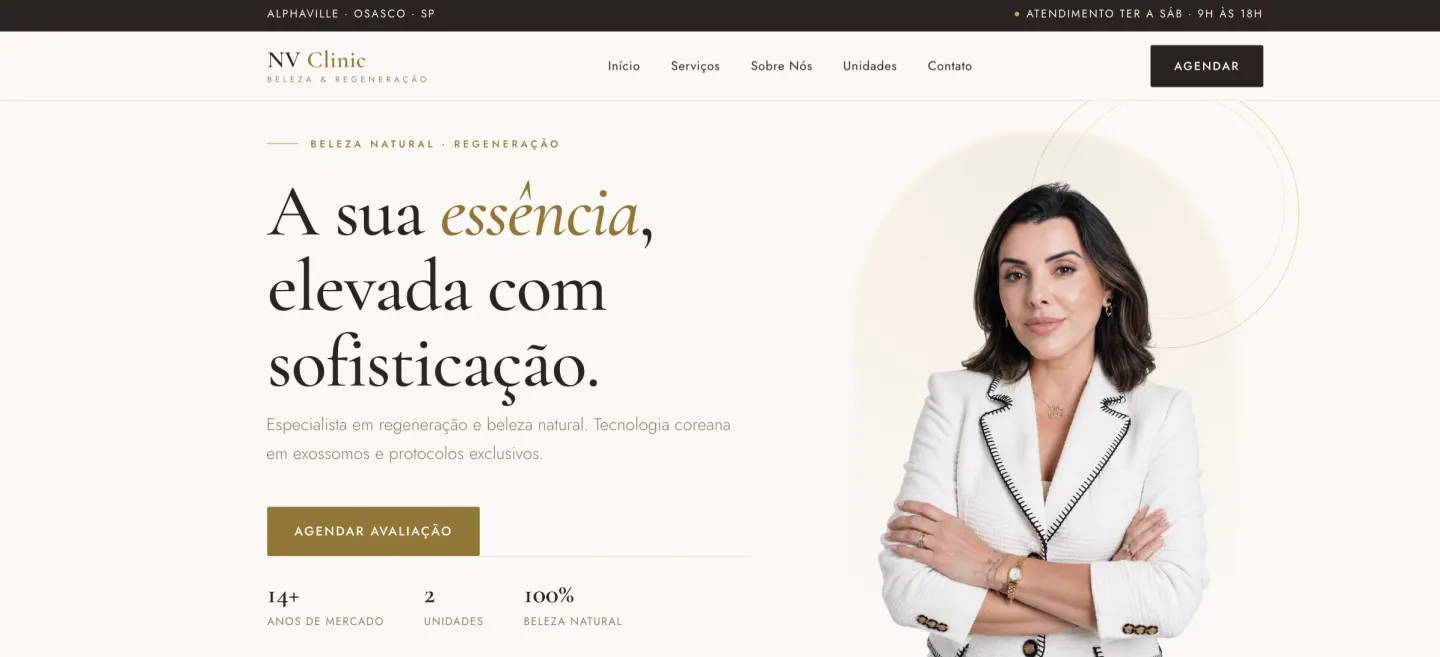 Preview do site NV Clinic